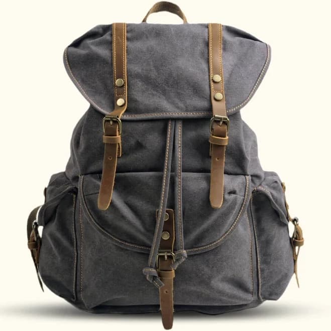 Western Leather Goods Canvas School Backpack