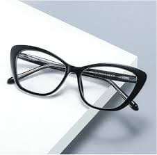 Amazon.com: COTIA Trendy TR90 Oversized Blue Light Blocking Reading Glasses Women Stylish Square Cat Eye Glasses (black, 0, multiplier_x) : Health & Household