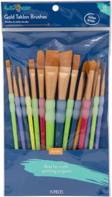 Hello Hobby Adult Teen Craft Variety Multi-Color Brush Set