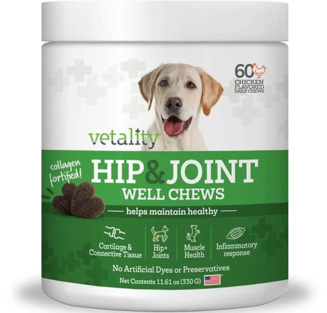 Tevra Brands Triple Action Hip + Joint Soft Chews for Dogs