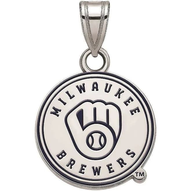 Milwaukee Brewers Women's Sterling Silver Enamel Pendant