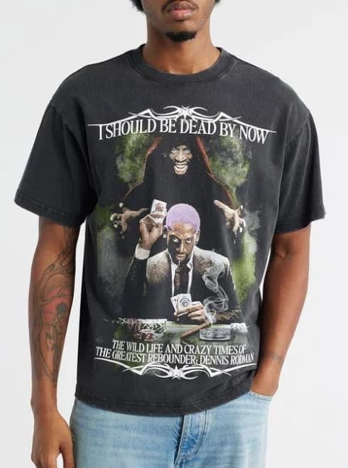 ID Supply Co Men's Dennis Rodman Autobiography Graphic T-Shirt