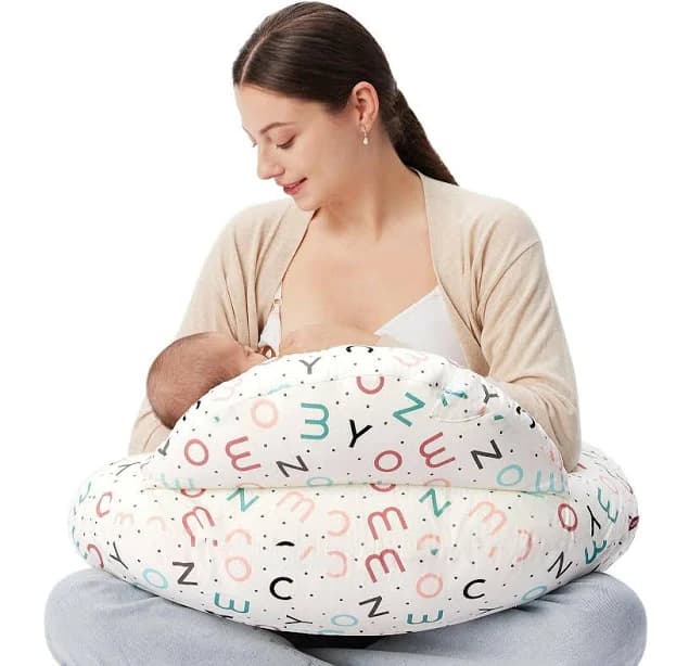 Ergonomic Breastfeeding Pillow with Machine-Washable Cover