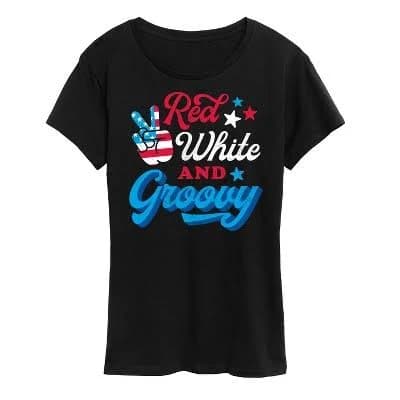Women's Groovy Short Sleeve Graphic T-Shirt