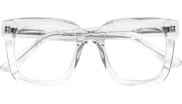 Oversized Square Full-Rim Acetate Eyeglasses