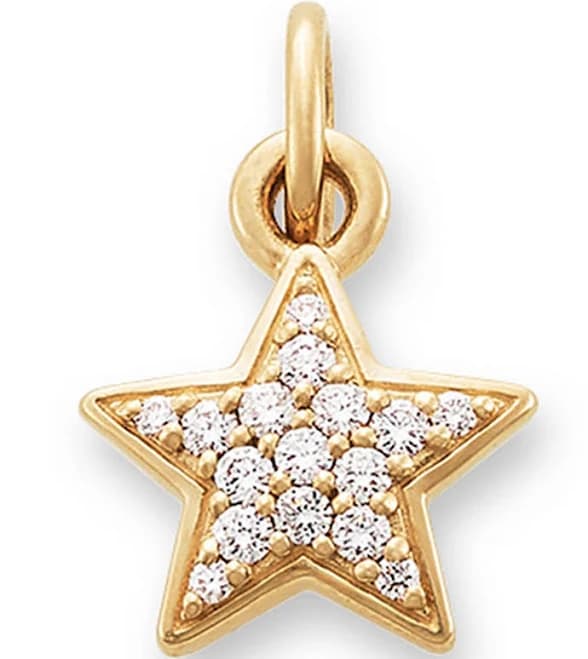 James Avery 14K Gold Diamond Pave Star Pendant