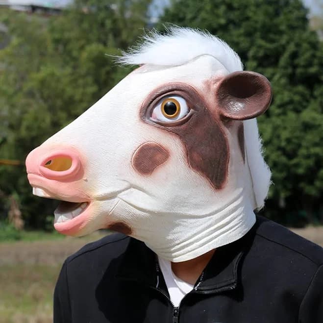 Styler Men's Latex Cow Head Mask