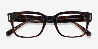 Ray-Ban Jeffrey - Rectangle Tortoise Frame Glasses For Men | Eyebuydirect