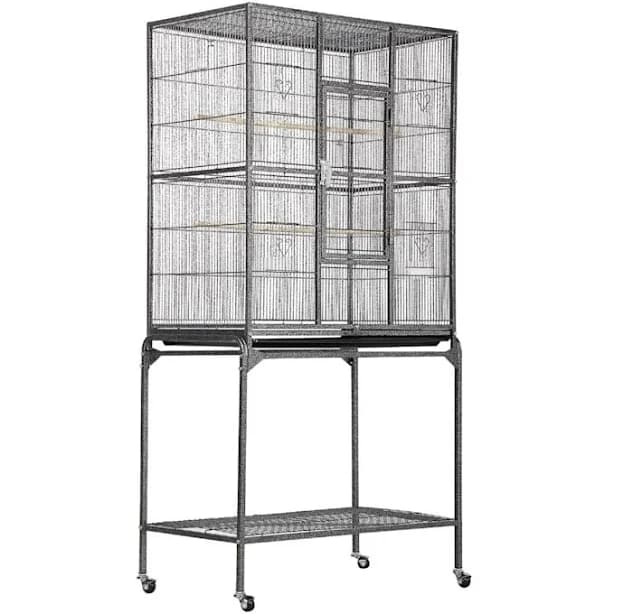 Topeakmart 63" Large Bird Cage with Rolling Detachable Stand