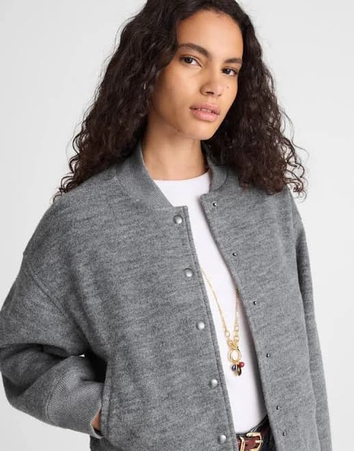 Madewell Women's Double-Faced Knit Bomber Jacket