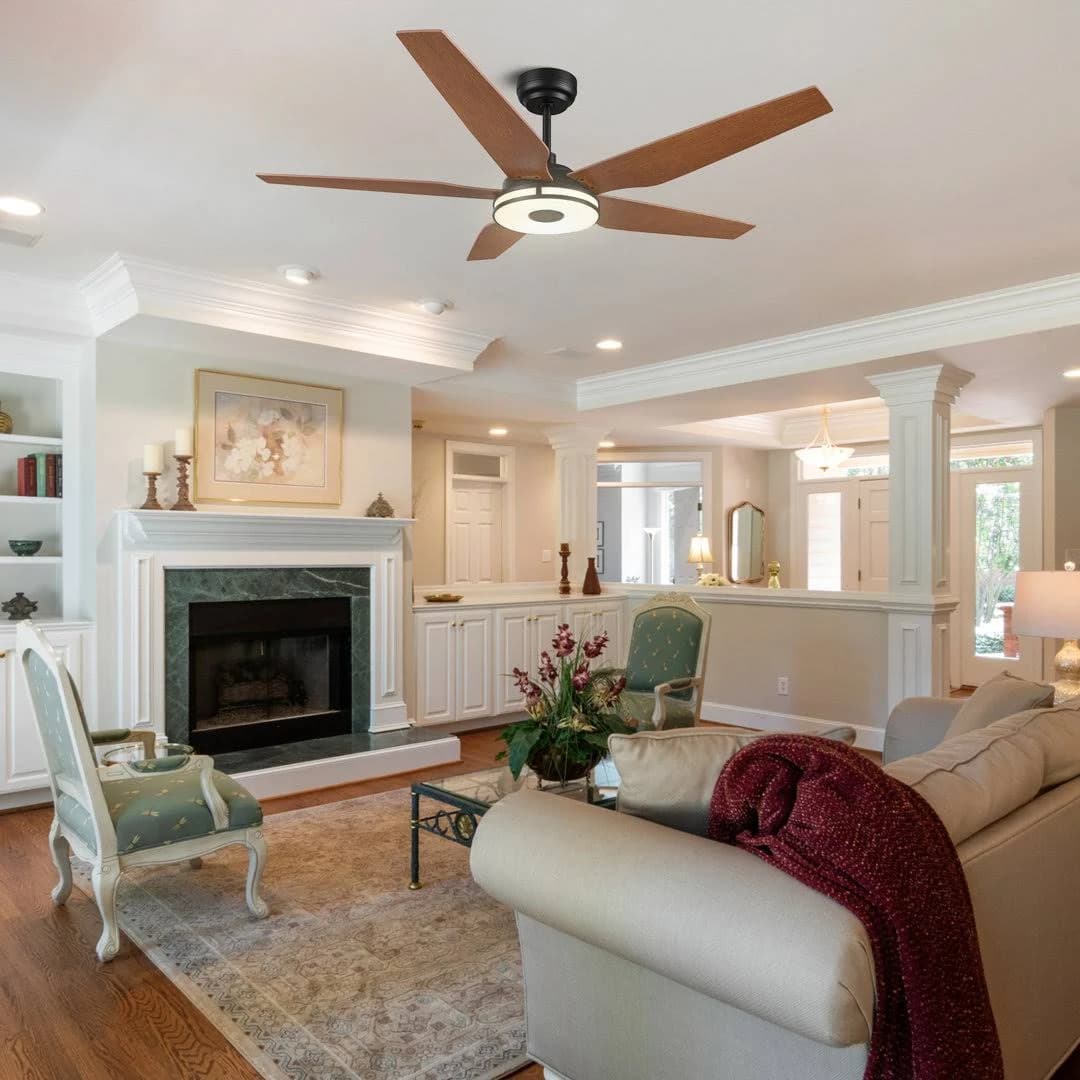 Latitude Run 52'' Ceiling Fan with LED Lights and Light Wooden Blades