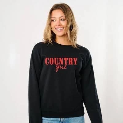 Simply Sage Market Country Girl Puff Print Sweatshirt