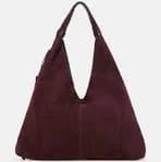 Merrick Tote - Burgundy Suede