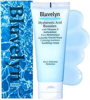 10X Hyaluronic Acid Soothing Cream – 100,000ppm High-Strength Hydration, 70% Iceland Glacier Water, Vitamin E, Lightweight Moisturizer for All Skin Types, 3.4 fl. oz / 100ml