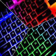 Amazon.com: AINILAN, Mechanical Gaming Keyboard and Mouse Set , Rainbow LED, USB Wired Desktop Combo (Black) : Video Games