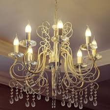 Amazon.com: 48 Pieces Crystal Ornaments Tree Decorations Beads for Chandelier Crystals Chandelier Beads Pendants for Winter Valentine's Day Hanging Lamp Decoration : Home & Kitchen