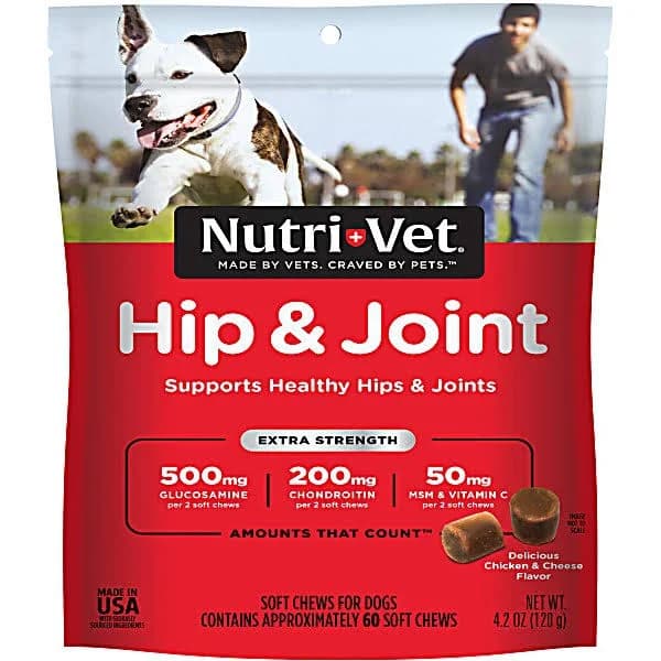 Nutri-Vet Extra Strength Hip & Joint Soft Chews for Dogs
