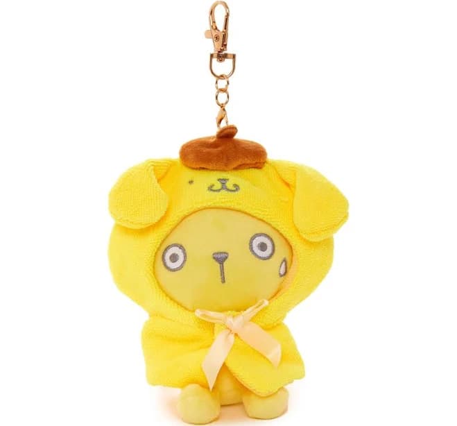 Pompompurin Frightened Mascot Plush Keychain