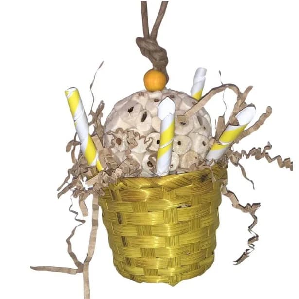 PDS Parrot Shop Basket Shreddable Bird Toy