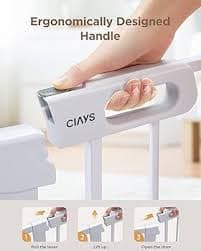 CIAYS 29.5” to 37.8” Safety Baby Gate, Extra Wide Auto-Close Dog Gate for Stairs, Easy Walk Thru Indoor Pet Gate for Doorways and Rooms, White Child Gate Easy Pressure Mounted Installation :