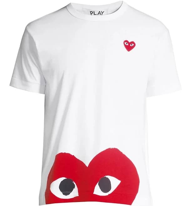 COMME DES GARÇONS PLAY Men's Logo Cotton T-Shirt
