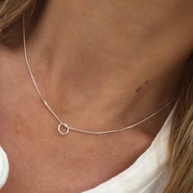 Sterling Silver Circle Necklace