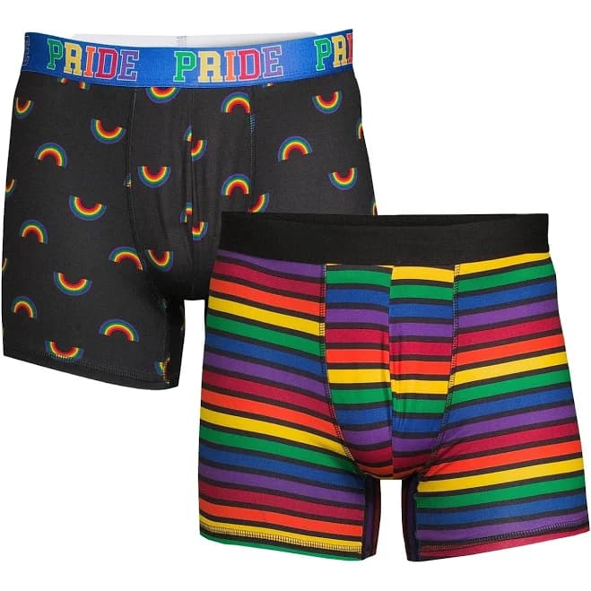 Bioworld Men's Pride Rainbow Boxer Briefs (2-Pack)