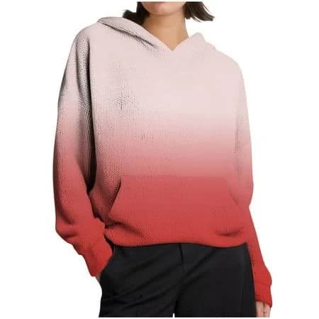 Women's Loose Trendy Long Sleeve Kangaroo Pocket Hoodie