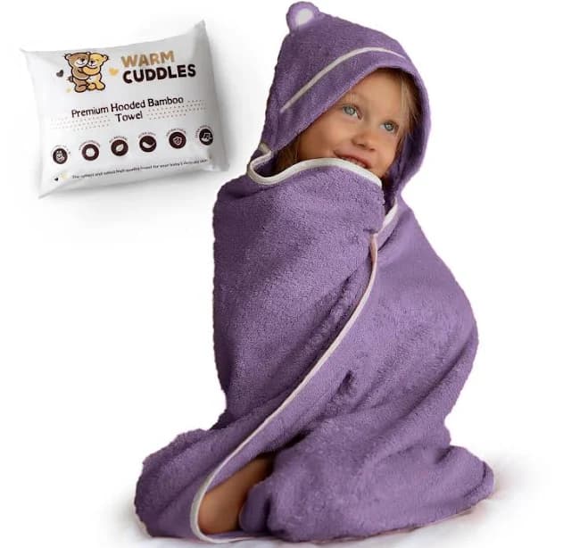 Warm Cuddles Premium Bamboo Toddler Towel with Hood