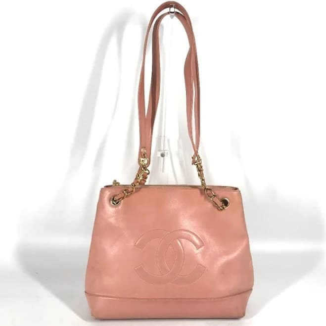 CHANEL Women's CC Coco Mark Leather Tote Bag
