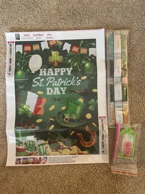 St. Patrick’s Day Diamond Painting Canvas 30 X 40 Cm With Tools And