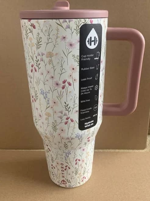 HydroJug Traveler 40oz Wildflower Floral Limited Edition Cup