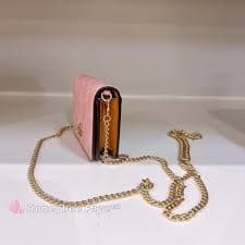 NWT Coach Mini Wallet On A Chain Signature Canvas With Charms CEF59 Powder Pink | eBay