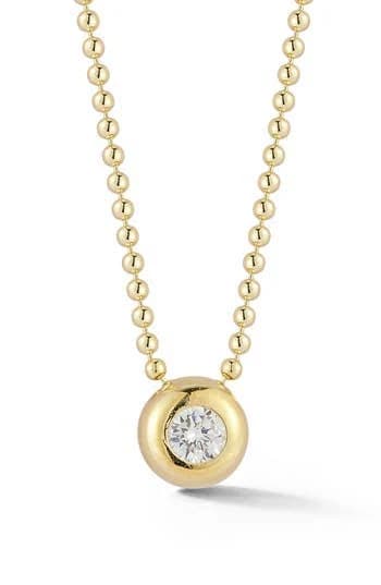 GLAZE JEWELRY 14K Gold Plate Round Pendant Necklace