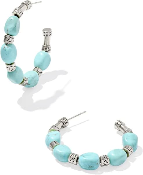 Kendra Scott Melinda Vintage Gold Beaded Hoop Earrings