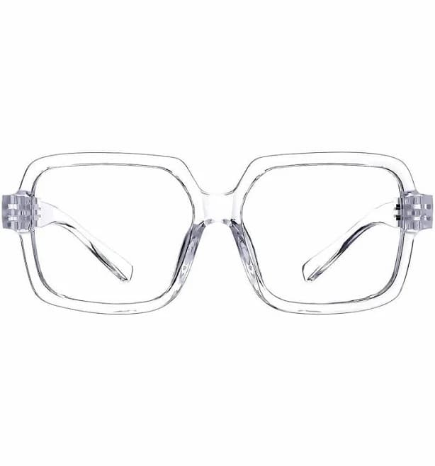 Prescription Eyeglasses Rx Specs Oversized Square Screwless Glasses Clear
