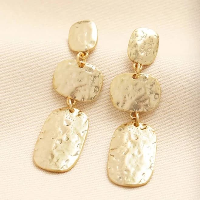 Lisa Angel Jewellery Collection Gold Ovals Drop Earrings