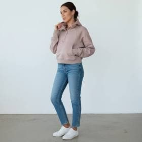 Funnel Neck 1/2 Zip Hoodie