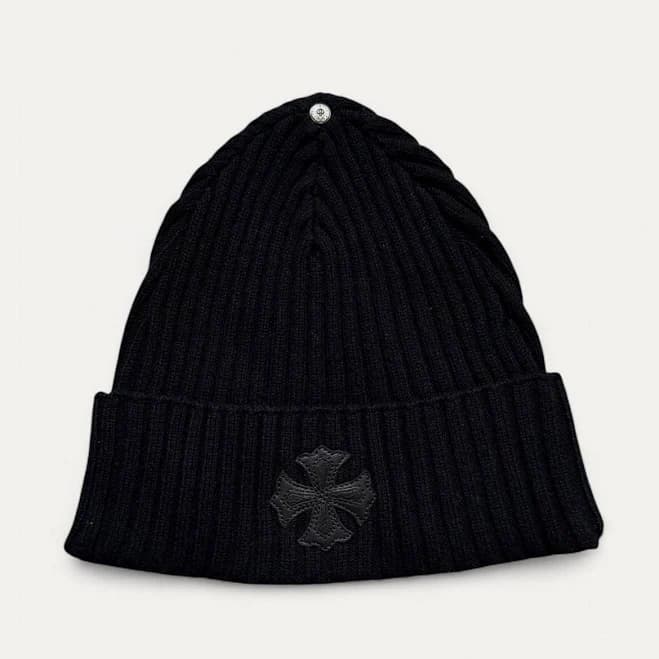 Chrome Hearts Leather Beanie Hat