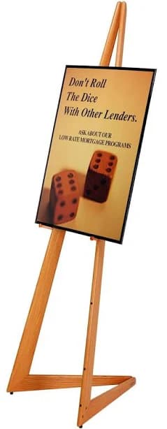 Displays2go Bi-Fold Adjustable Wood Easel