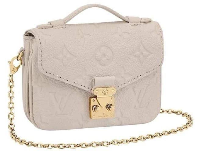 Louis Vuitton Beige Clair Micro Metis Empreinte Leather Bag Purse