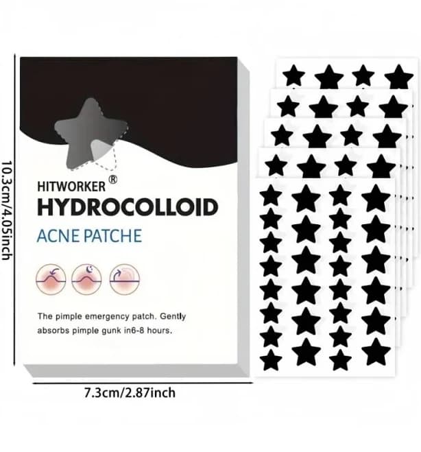 Black Star Shaped Hydrocolloid Acne Patch 200/400 Pieces/Box Acne Patch, Alcohol Free, Gentle And