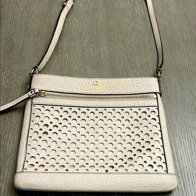 Kate Spade Bags | Cream Woven Crossbody Bag With Adjustable Strap | Color: Cream | Size: Os | Heat2010's Closet