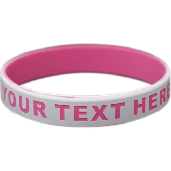 Color Coat White Pink Wristbands