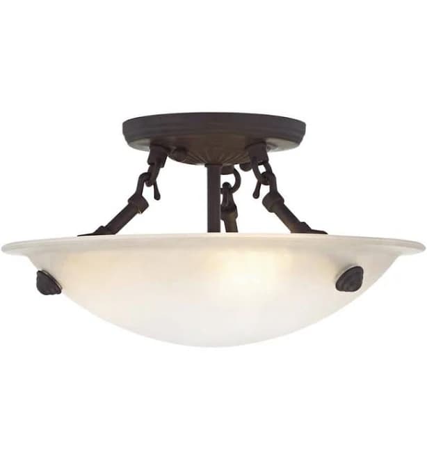 Livex Lighting Oasis 3 Light Bronze Ceiling Mount