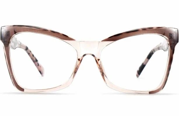 Thick-framed Tortoiseshell Eyewear TR90 Eyeglasses ___Amelia, Brown