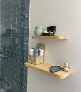 Modern Radius Floating Shelves