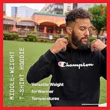 Champion, Midweight, Soft and Comfortable T-Shirt Hoodie for Men, Autumn Clay Script, Small: Buy Online at Best Price in UAE - Amazon.ae