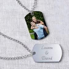 Dog Tag Photo Necklace