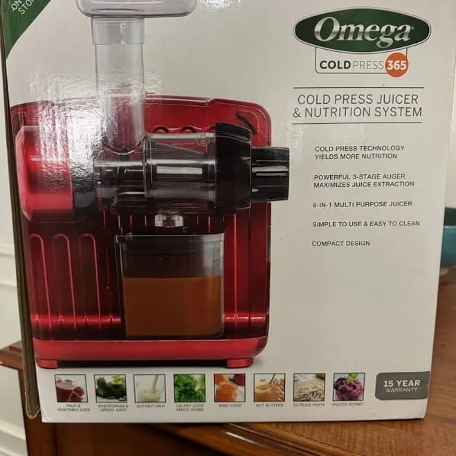 Omega Cold Press 365 Masticating Slow Juicer and Nutrition System with On-Board Storage